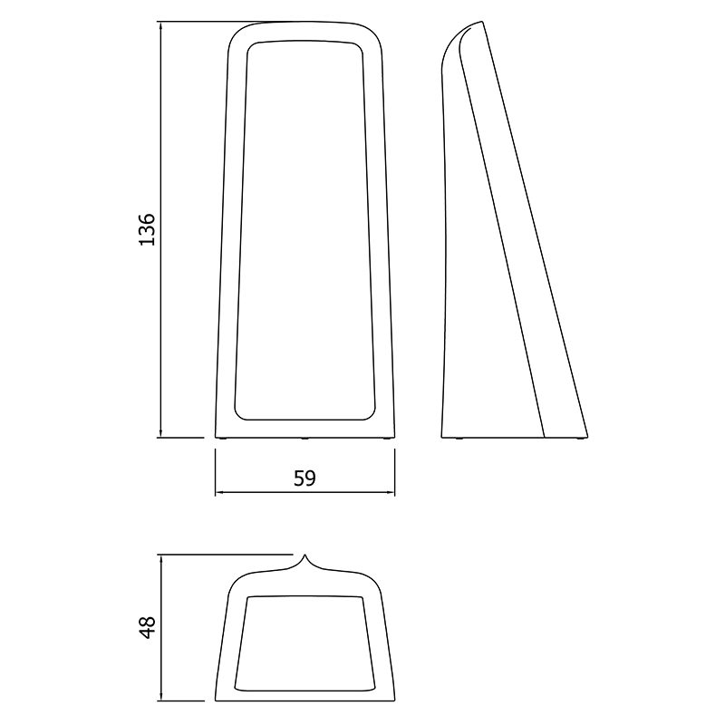 Cenerentola free-standing mirror - fuchsia 3